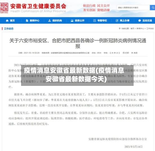 疫情消息安徽省最新数据(疫情消息安徽省最新数据今天)-第2张图片