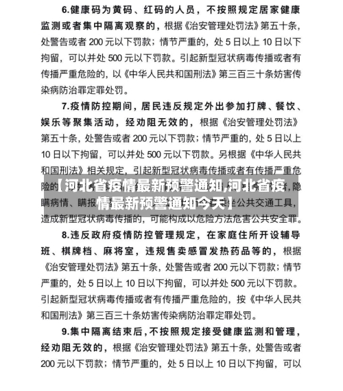 【河北省疫情最新预警通知,河北省疫情最新预警通知今天】-第2张图片