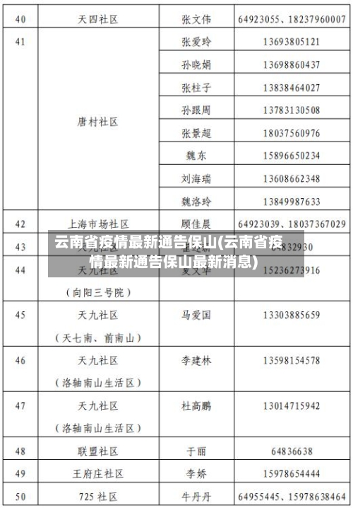 云南省疫情最新通告保山(云南省疫情最新通告保山最新消息)-第1张图片