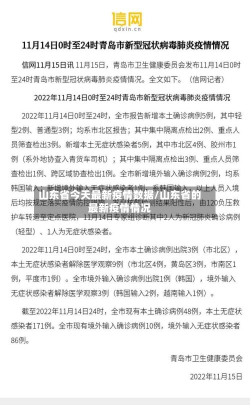 山东省今天最新疫情数据/山东省的最新疫情情况-第2张图片