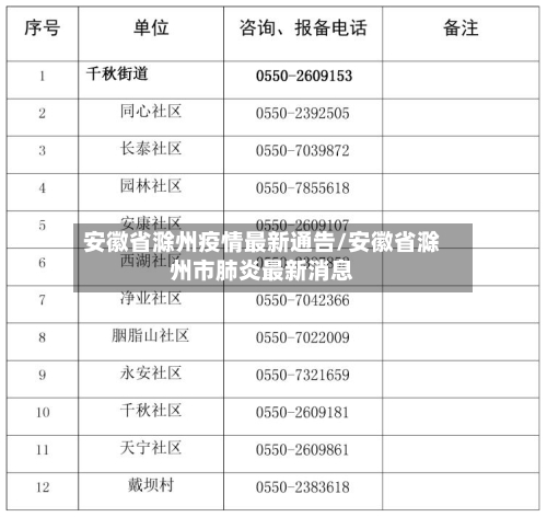 安徽省滁州疫情最新通告/安徽省滁州市肺炎最新消息-第2张图片