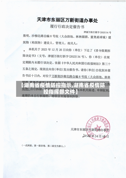 【湖南省疫情防控指示,湖南省疫情防控指挥部文件】-第1张图片