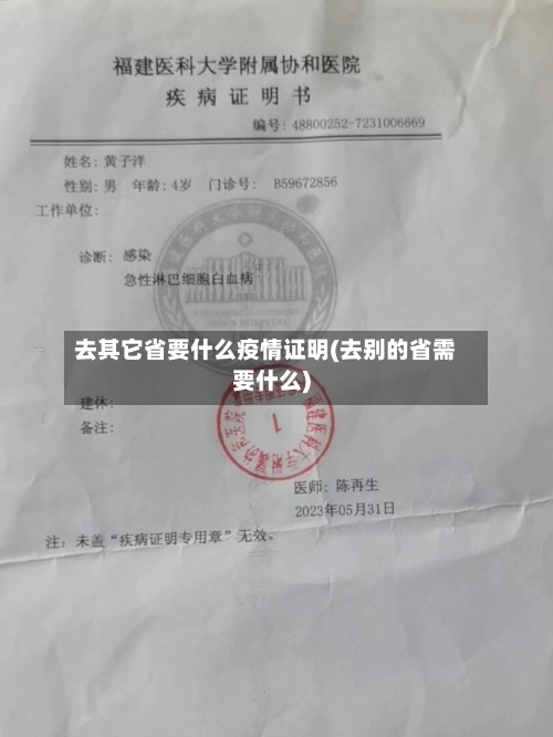 去其它省要什么疫情证明(去别的省需要什么)-第1张图片