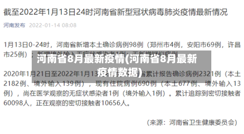 河南省8月最新疫情(河南省8月最新疫情数据)-第1张图片