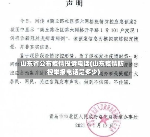 山东省公布疫情投诉电话(山东疫情防控举报电话是多少)-第3张图片