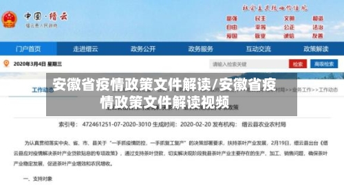 安徽省疫情政策文件解读/安徽省疫情政策文件解读视频-第2张图片