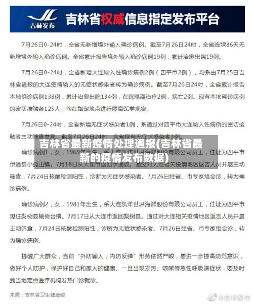 吉林省最新疫情处理通报(吉林省最新的疫情发布数据)-第1张图片