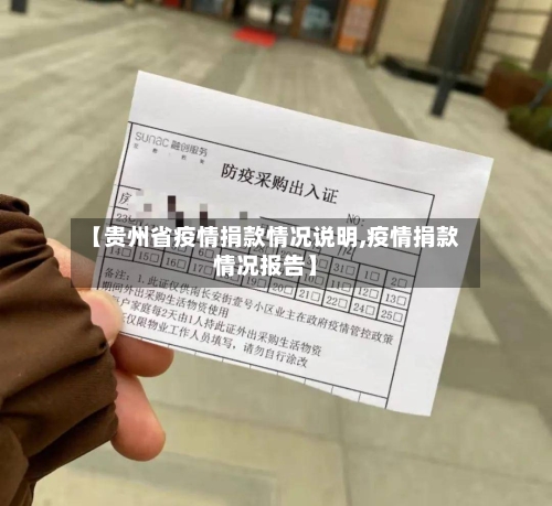 【贵州省疫情捐款情况说明,疫情捐款情况报告】-第1张图片