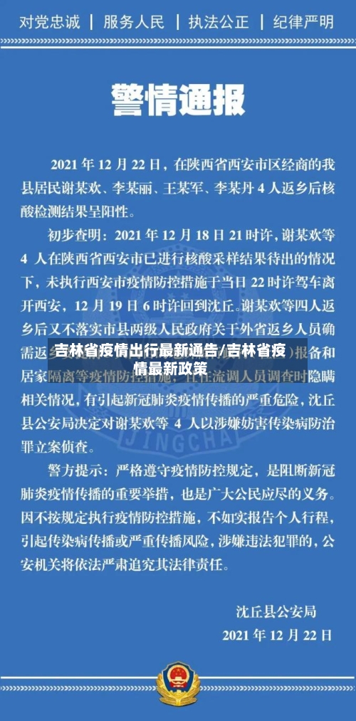 吉林省疫情出行最新通告/吉林省疫情最新政策-第1张图片