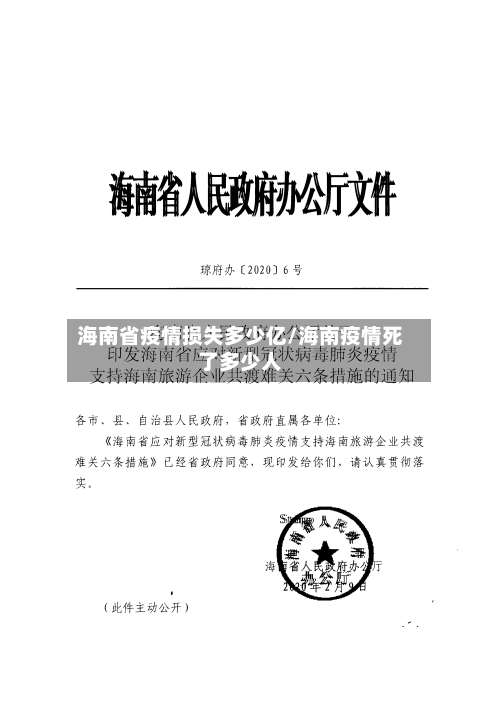 海南省疫情损失多少亿/海南疫情死了多少人-第1张图片