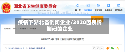 疫情下湖北省倒闭企业/2020因疫情倒闭的企业-第2张图片