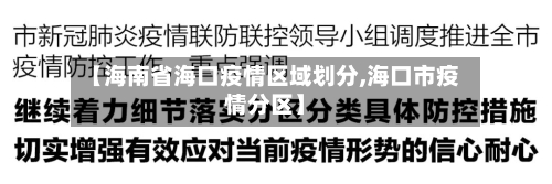 【海南省海口疫情区域划分,海口市疫情分区】-第2张图片