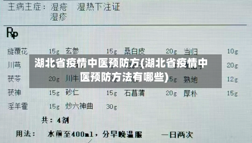 湖北省疫情中医预防方(湖北省疫情中医预防方法有哪些)-第3张图片