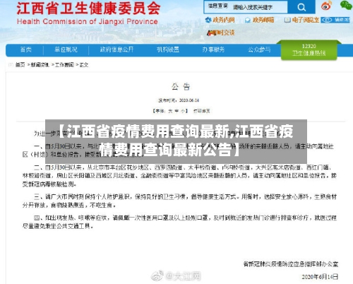 【江西省疫情费用查询最新,江西省疫情费用查询最新公告】-第1张图片